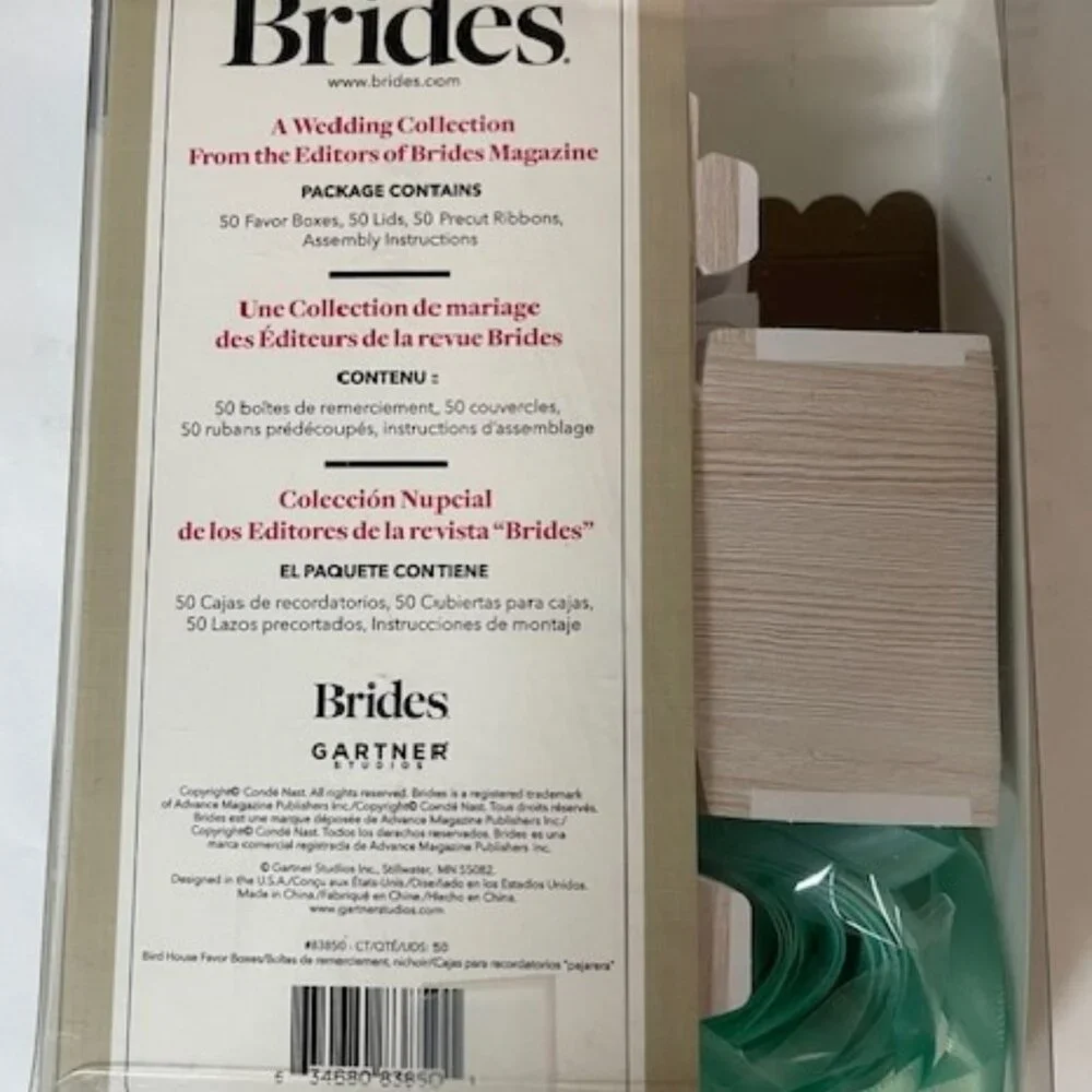 Brides 50 ct Favor Boxes Bird House them for bridal/baby shower by Gartner Image